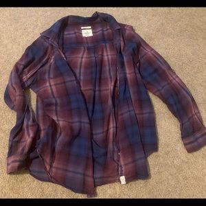 Purple and blue flannel